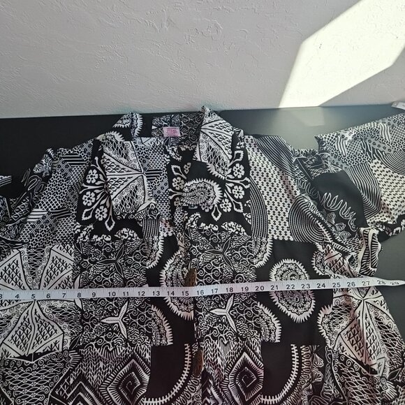 Womens Patchwork 100% Cotton One Size Swing Jacket Lagen Look Boho Artsy  READ - Picture 13 of 14